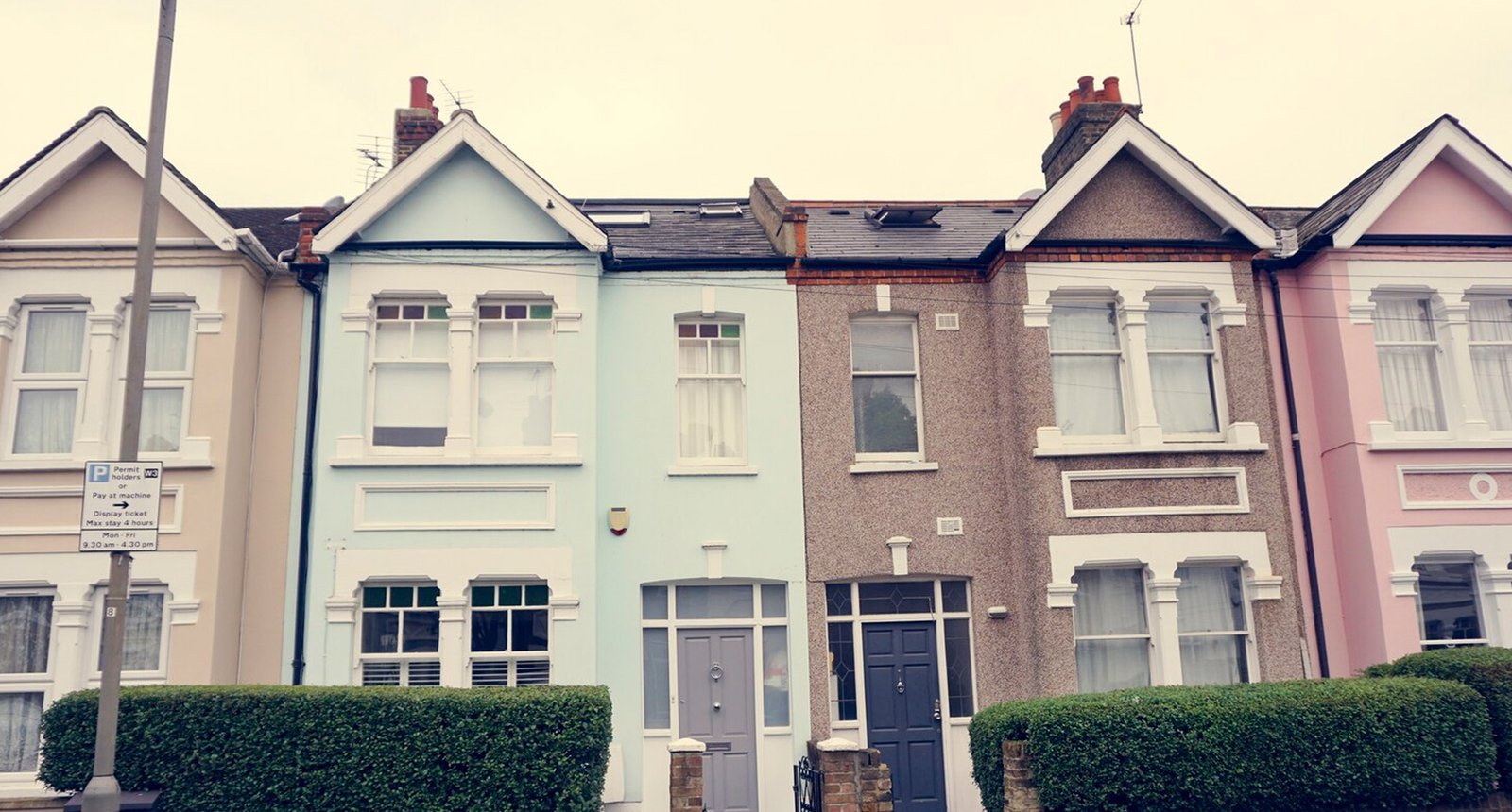 Restored period terraced houses